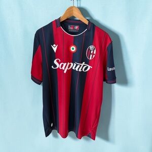 Macron Bologna FC 1909 2025/26 Home Jersey Saputo Red Blue Men’s XL